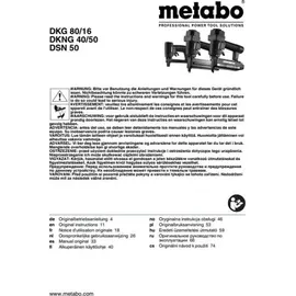 Metabo Druckluft-Klammer-Nagelgerät DKNG 40/50