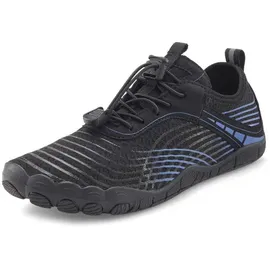 VIVANCE Damen Slip-On-Sneaker schwarz/royalblau 35