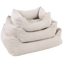 Karlie Flamingo Rechteckiges Velutto-Körbchen Beige – 80 x 67 cm, ideal für Französische Bulldoggen, Cocker Spaniel, Beagles und Shih Tzus, luxuriöser Komfort und Premium-Qualität