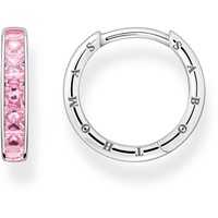 Thomas Sabo Damen Ohrringe aus Sterling-Silber mit Zirkonia-Steinen in Pink, CR668-051-9