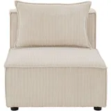 Juskys Modulares Sofa Domas Schlafsofa mit Kissen Cord Beige