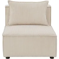Juskys Modulares Sofa Domas Schlafsofa mit Kissen Cord Beige