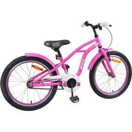 vidaXL Kinderfahrrad 18 Zoll Dunkelrosa