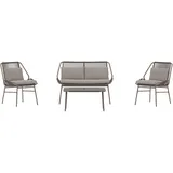 venture home Zakynthos Sofa-Set Gartenlounge braun