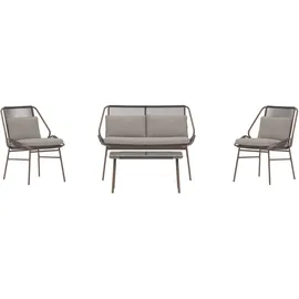 venture home Zakynthos Sofa-Set Gartenlounge braun