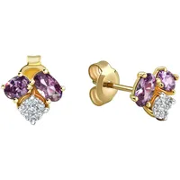 Fascination by Ellen K. Ohrstecker F Ohrringe Gold 375 Amethyst + Zirkonia gelb one-size