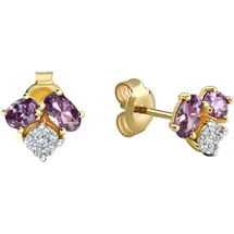 Fascination by Ellen K. Ohrstecker F Ohrringe Gold 375 Amethyst + Zirkonia gelb one-size