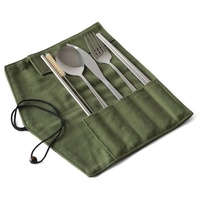 Eco Brotbox - ECO Besteckset Outdoor grün