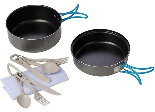 Tourist dishes with cutlery SET for 2 people.