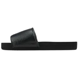 Pantolette »pool metallic cracked«, Sommerschuh, Schlappen, Poolsildes mit Metallic Crush Effekt, Gr. 39, schwarz, , 26487447-39