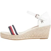 Tommy Hilfiger Shoes Leder-Keilsandaletten in Creme - 40