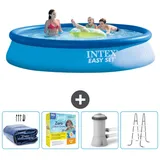 Intex Easy Set Schwimmbecken rund – 396x84 cm – Zubehör CB13 Blau No Size