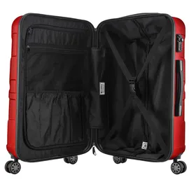 suitline Hartschalenkoffer Trolley 4-Rollen Cabin 55 cm / 34 l rot