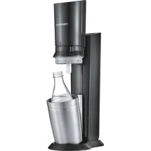 Sodastream Crystal 3.0 schwarz + 1 Glaskaraffe
