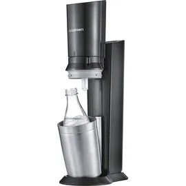 Sodastream Crystal 3.0 schwarz + 1 Glaskaraffe