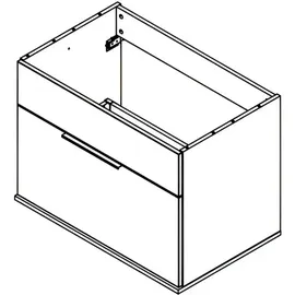 Fackelmann Waschbeckenunterschrank 1 Schublade 79,5 x 59 x 49 cm Weiß
