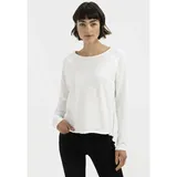 CAMEL ACTIVE Langarmshirt aus reiner Baumwolle in Weiß | Gr.: L