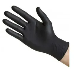 Schwarzer puderfreier Nitrilhandschuh, Medium (100 St.)