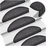 vidaXL Stufenmatte 56 x 17 cm Schwarz