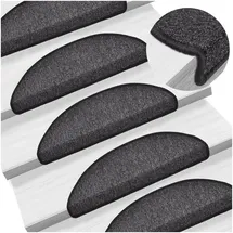 vidaXL Stufenmatte 56 x 17 cm Schwarz
