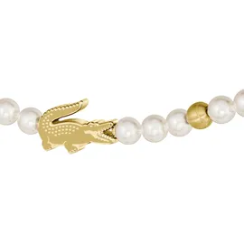 Lacoste Perlenarmband MATCHPOINT Gelbgold/Weiß 2040430 Größe 16 cm