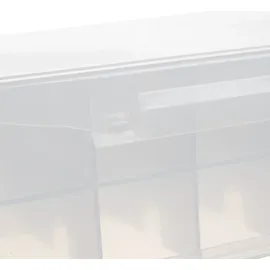 Kruzzel Sammlervitrine Polypropylen zu 46 Fächen 33x 25 x 8,5 cm - Setzkasten für Ihre Sammlung - Organisation Schaukasten für Autos - Matchbox ... - Transparent