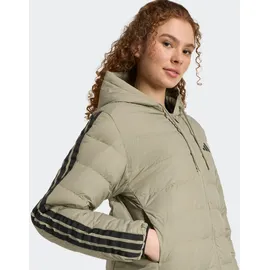 adidas Daunenjacke ADIDAS SPORTSWEAR "W ESS 3S L D HP", Damen, Gr. L, grün (silber pebble), Obermaterial: 100% Polyester. Wattierung: 80% Entendaune, 20% Federn, Jacken Daunenjacke, Winterjacke Damen