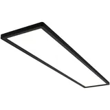 Briloner Tava LED Deckenlampe 98cm flach, neutralweißes Licht, LED Lampe, LED Deckenleuchte, Wohnzimmerlampe, LED Panel, Küchenlampe, Deckenbeleuchtung, 98x20x3 cm, Schwarz