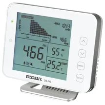 VOLTCRAFT CO-110 Kohlendioxid-Messgerät 0 - 5000 ppm mit Datenloggerfunktion kalibriert Werksstanda