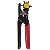 Rayher 22599000 Profi-Lochzange, mit 6 Pfeifen, Loch-Durchmesser 2 - 4,5 mm, Revolverlochzange mit Hebelübersetzung, zum Lochen und Stanzen von Leder und anderen Materialien, Gürtellochzange, Stanzer