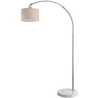 Monzana Design Bogenlampe Leinen 150-175cm verstellbar