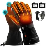 ABXMAS Wiederaufladbare Elektrische Heizhandschuhe für den Außenbereich, Beheizte Handschuhe für Herren Damen, Beheizbare Handschuhe zum Skifahren Snowboarden Radfahren Wandern, XL