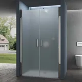 SoGood doporro Duschtür Nischentür dusche Duschabtrennung Duschkabine 80cm Nischendrehtür 195cm ESG-Sicherheitsglas satiniert Drehtür mit Hebe- und