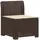 vidaXL 1-Sitzer Garten-Sofa mit Kissen Rattan-Look PP Braun