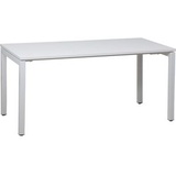 Gürkan Schreibtisch weiß rechteckig, 4-Fuß-Gestell weiß 160,0 x 80,0 cm