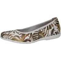 CAPRICE Ballerinas aus Leder Flach, Mehrfarbig (White Graffiti), 38