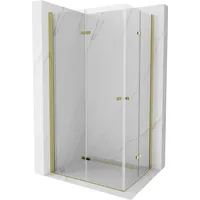 Mexen Lima Duo klappbare Duschkabine 100 x 90 cm, Transparent, Gold - 856-100-090-50-00-02