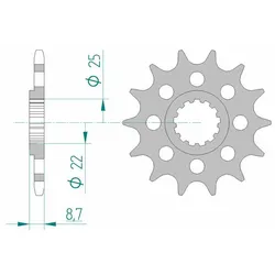 AFAM Standard-Stahlkettenrad 28402 - 520