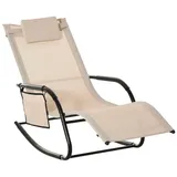 Outsunny Schaukelstuhl 62 x 88 x 150 cm beige