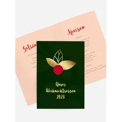 Menükarten Weihnachten selbst gestalten mit Spruch und Fotos im Onlinedesigner bei Meine-Kartenmanufaktur.de