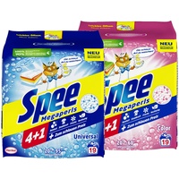 Spee Megaperls Universal Waschpulver 4 + 1 (19 Waschladungen), Frische & Nachhaltigkeit & Spee Megaperls Color Waschpulver 4 + 1 (19 Waschladungen), Colorwaschmittel