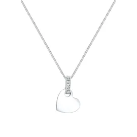 Elli DIAMONDS Halskette Herz Liebe Diamant (0,05 ct.) Silber
