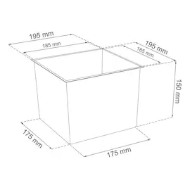 Prosperplast Rato Square 20 x 20 x 37,6 cm anthrazit