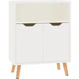 vidaXL Sideboard Hochglanz-Weiß 60x30x72 cm Holzwerkstoff