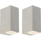 QAZQA 2er Set Moderne Wandleuchten Stahl IP44 Baleno II