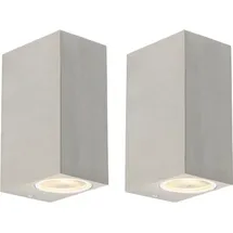 QAZQA 2er Set Moderne Wandleuchten Stahl IP44 Baleno II