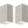 QAZQA 2er Set Moderne Wandleuchten Stahl IP44 Baleno II