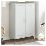 vidaXL Highboard Weiß 68x39x113 cm Stahl