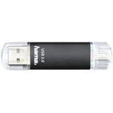 Hama FlashPen Laeta Twin 64 GB schwarz USB 3.0 00124000