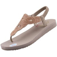 Skechers Damen Zehentrenner Meditation Pearl Perfection Grau/Roségold, Schuhgröße:EUR 41 - 41 EU